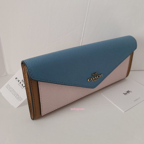 COACH Handbags - COACH Soft Wallet In Colorblock Leather BRAND NEW